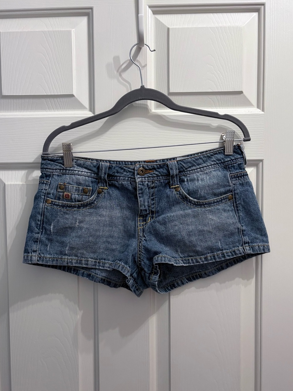 Paris Blues Vintage Y2K Low-Rise Denim Micro Shorts
